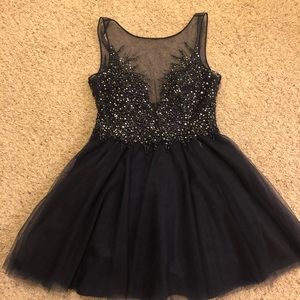 Homecoming dress gently used (once) beaded tulle